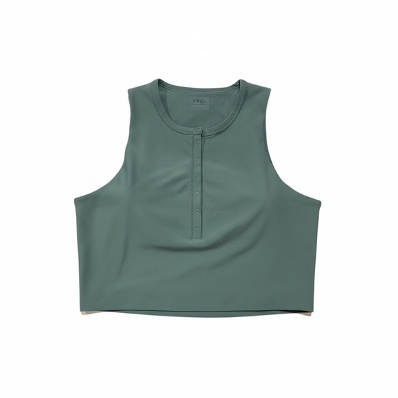 YPB Women's Sleeveless Green workout Top NWT - Picture 2 of 5